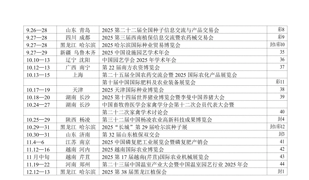 2025农业人8-12月必锁死这些展