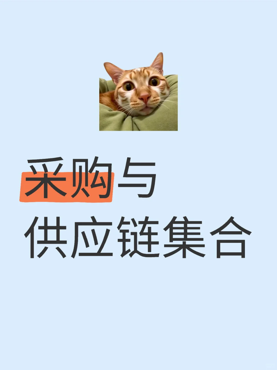 累了，采购与供应链集合一下吧