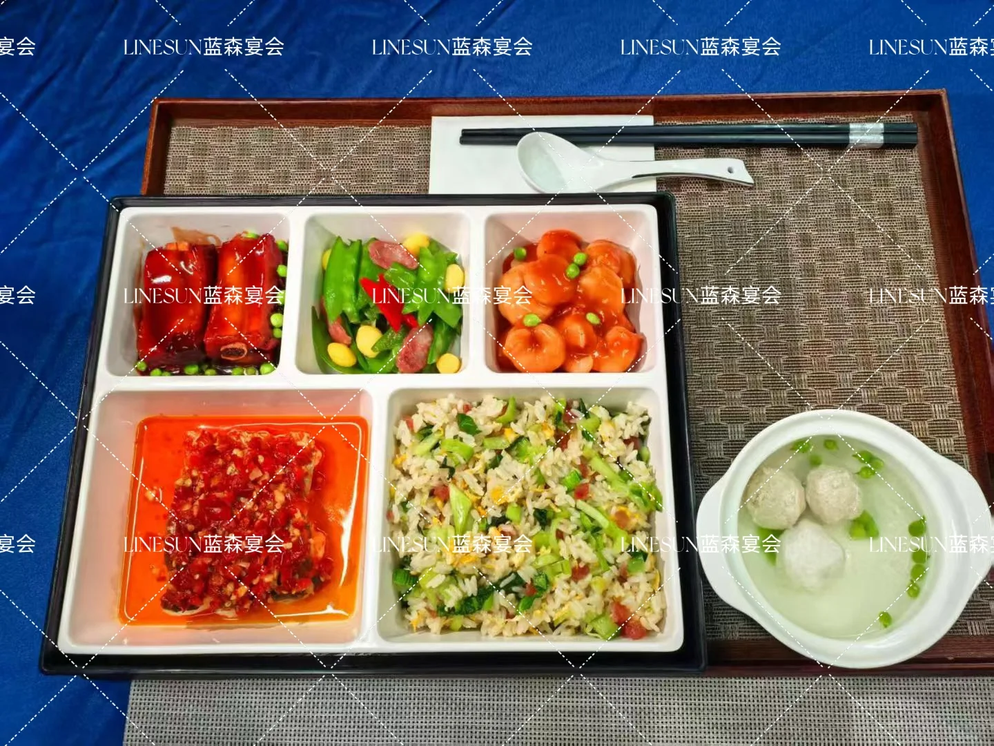 蓝森宴 国家会展中心 上海展会高端商务盒饭