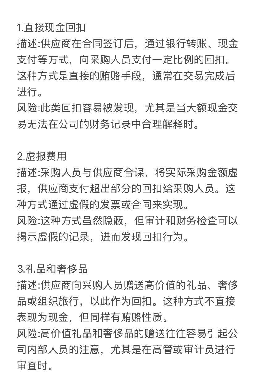 采购吃回扣的六种方式,你有用过吗?