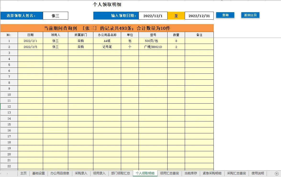 HR必备！办公用品采购领用管理系统‼️