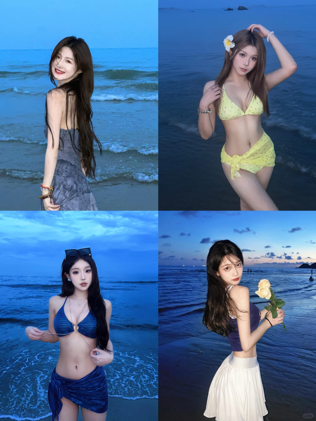 海边夜景拍照姿势我悟了?