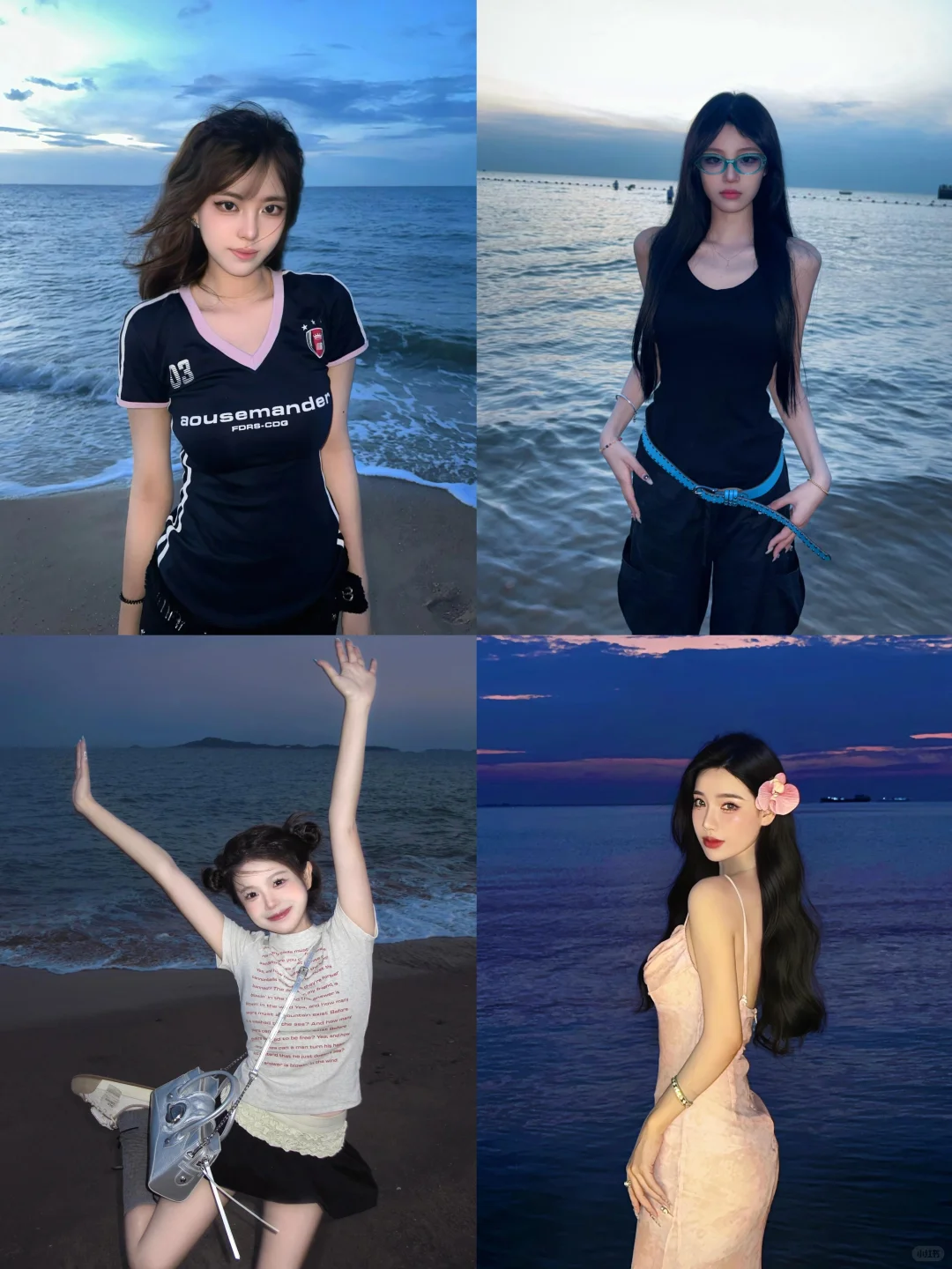 海边夜景拍照姿势我悟了?