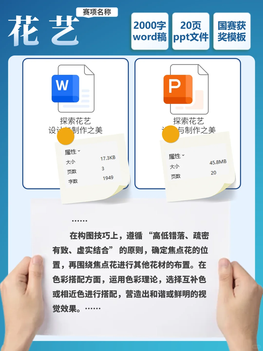 职业技能大赛｜? 花艺组 高职汇报指南！