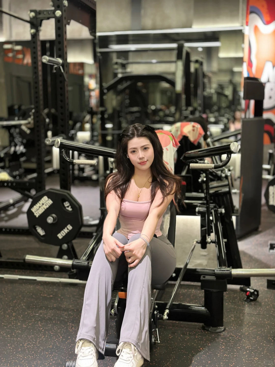 今天是粉色瑜伽裤、好甜好甜