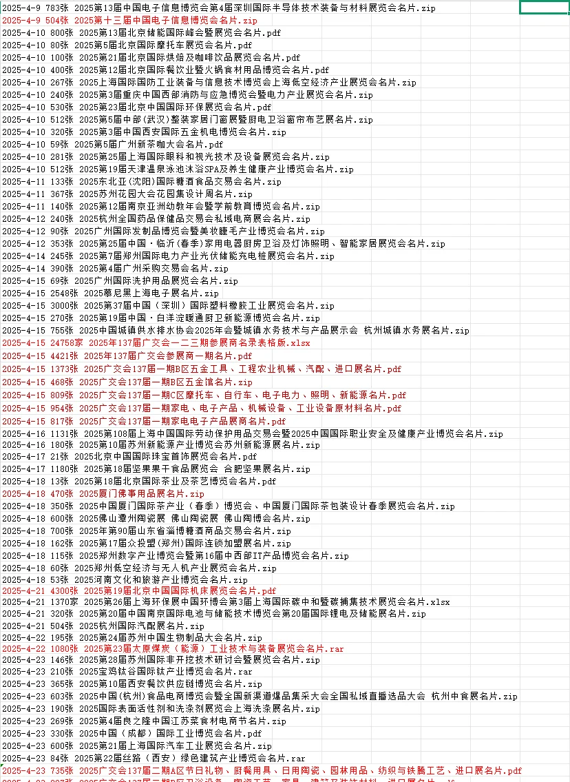2025年全国展会参展商名录资料推荐?