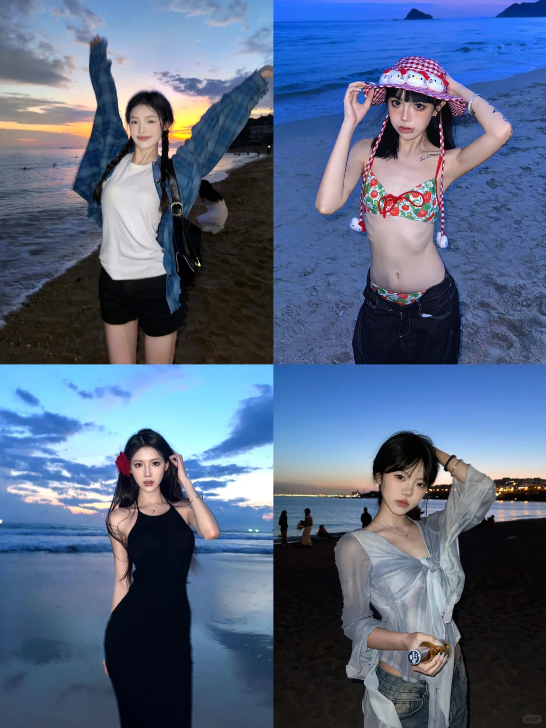 海边夜景拍照姿势我悟了?