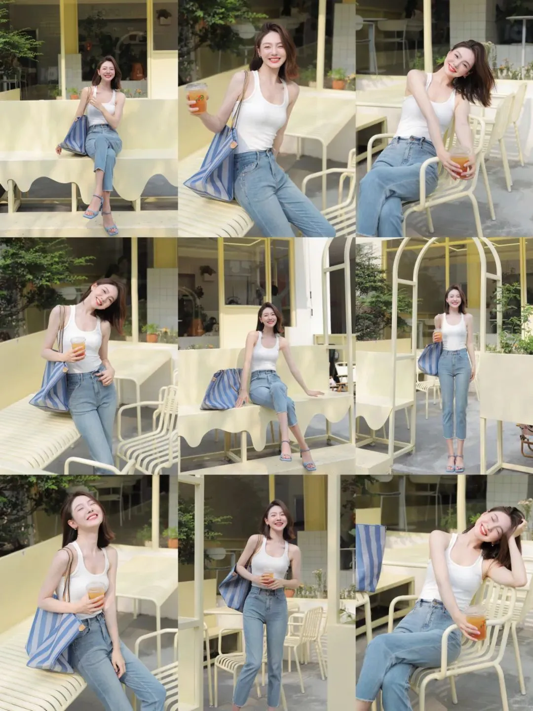 背心+牛仔裤9个绝杀姿势，亲测显瘦10斤！