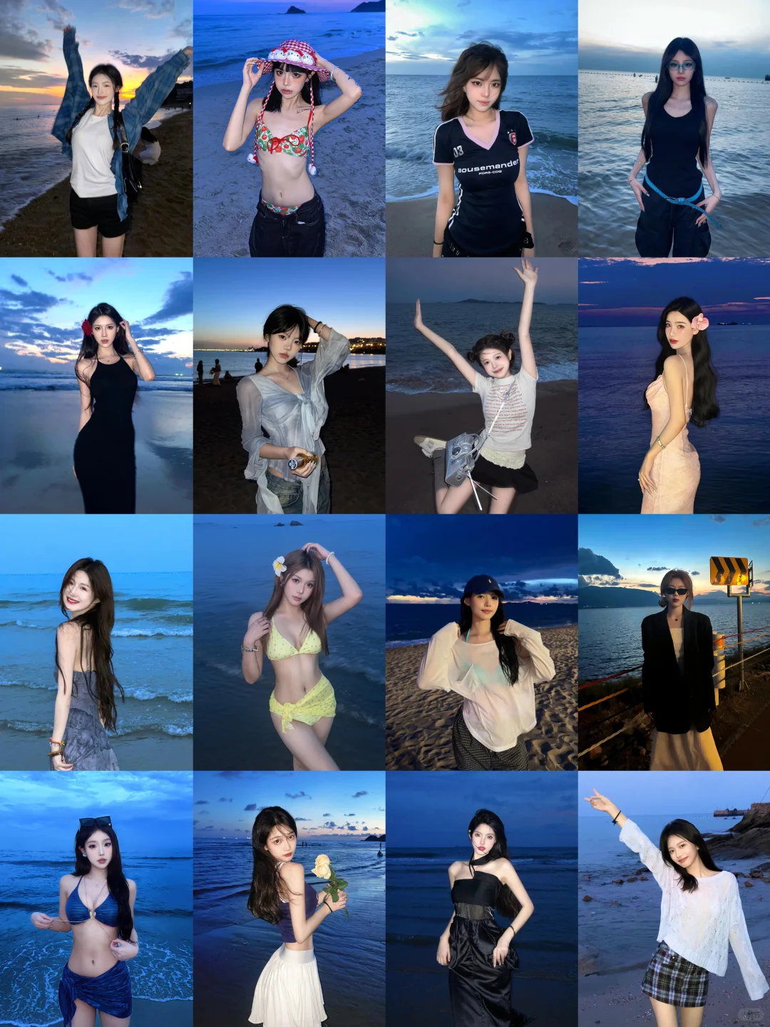 海边夜景拍照姿势我悟了?