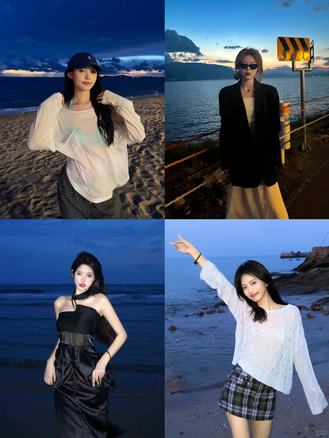 海边夜景拍照姿势我悟了?