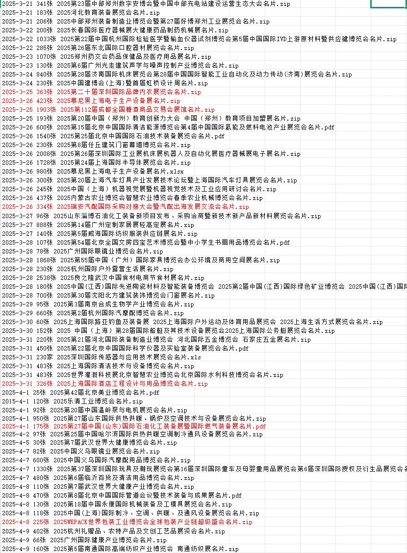 2025年全国展会参展商名录资料推荐?