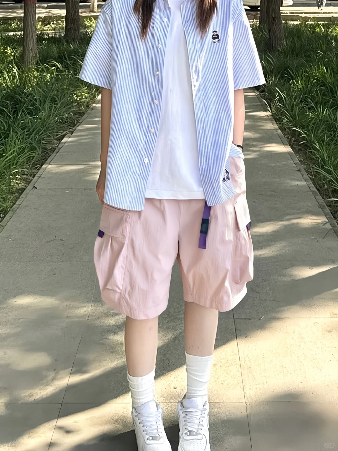 男女同款工装短裤!海边穿搭太飒了?