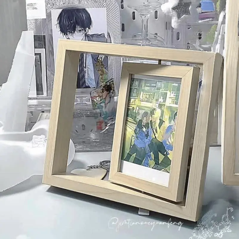 实木旋转亚克力相框·6寸DIY摆台