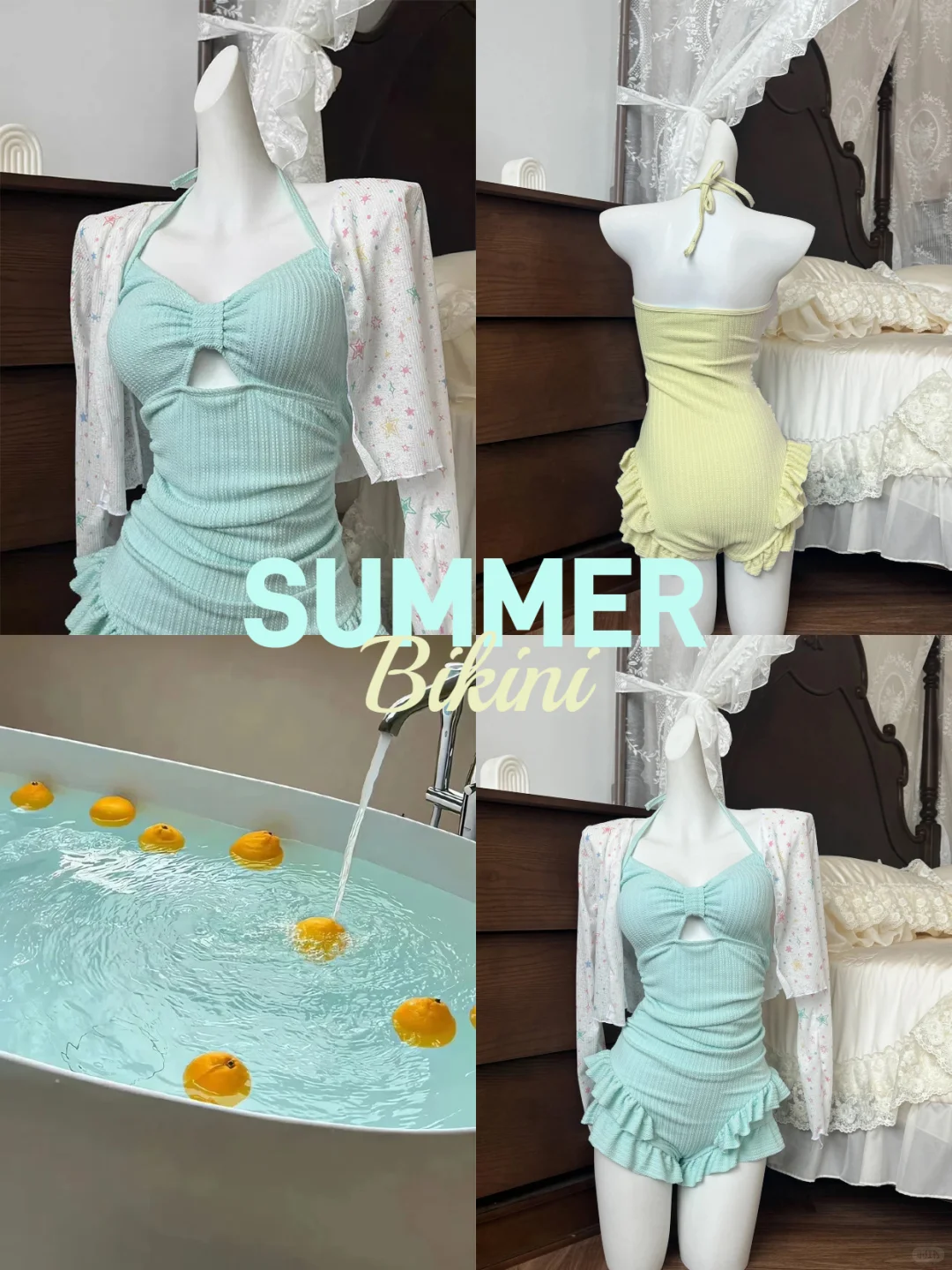 155cm穿泳衣显矮？高腰设计把腿拉到胸口！