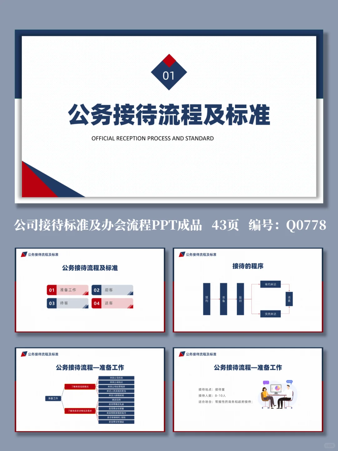 内容齐全公司接待标准及办会流程PPT成品
