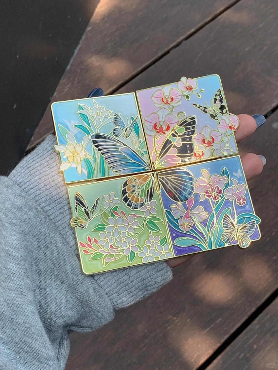 新品实况✨阳光下的小蝴蝶拼图冰箱贴?