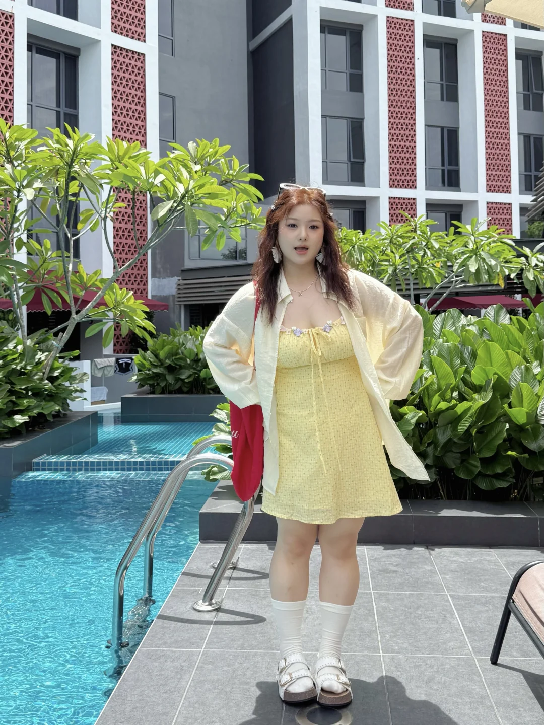 153cm/135斤live 微胖小个子的海边穿搭?️