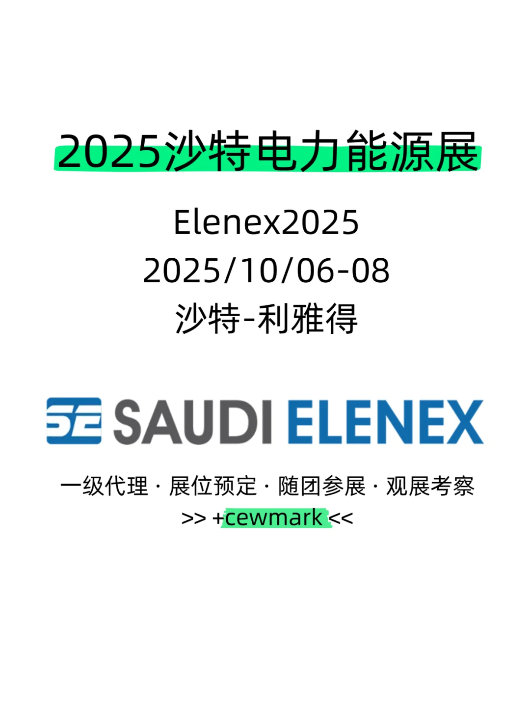 2025年10月中东沙特国际电力新能源展览会