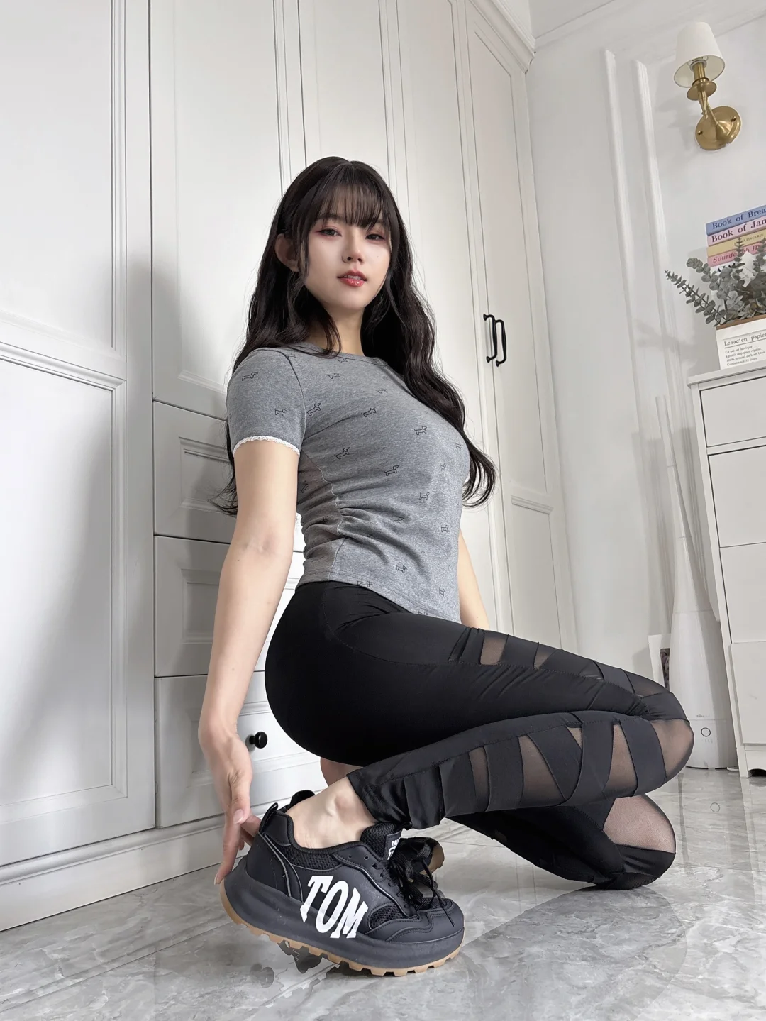 get到了一件显腿型瑜伽服！