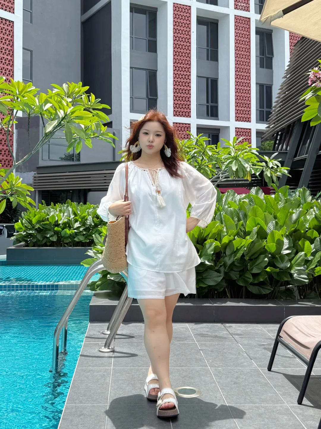 153cm/135斤live 微胖小个子的海边穿搭?️