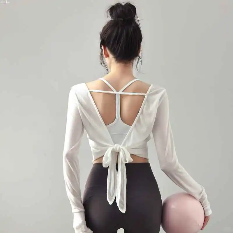 美背绑带瑜伽服上衣✨夏日运动必备神器
