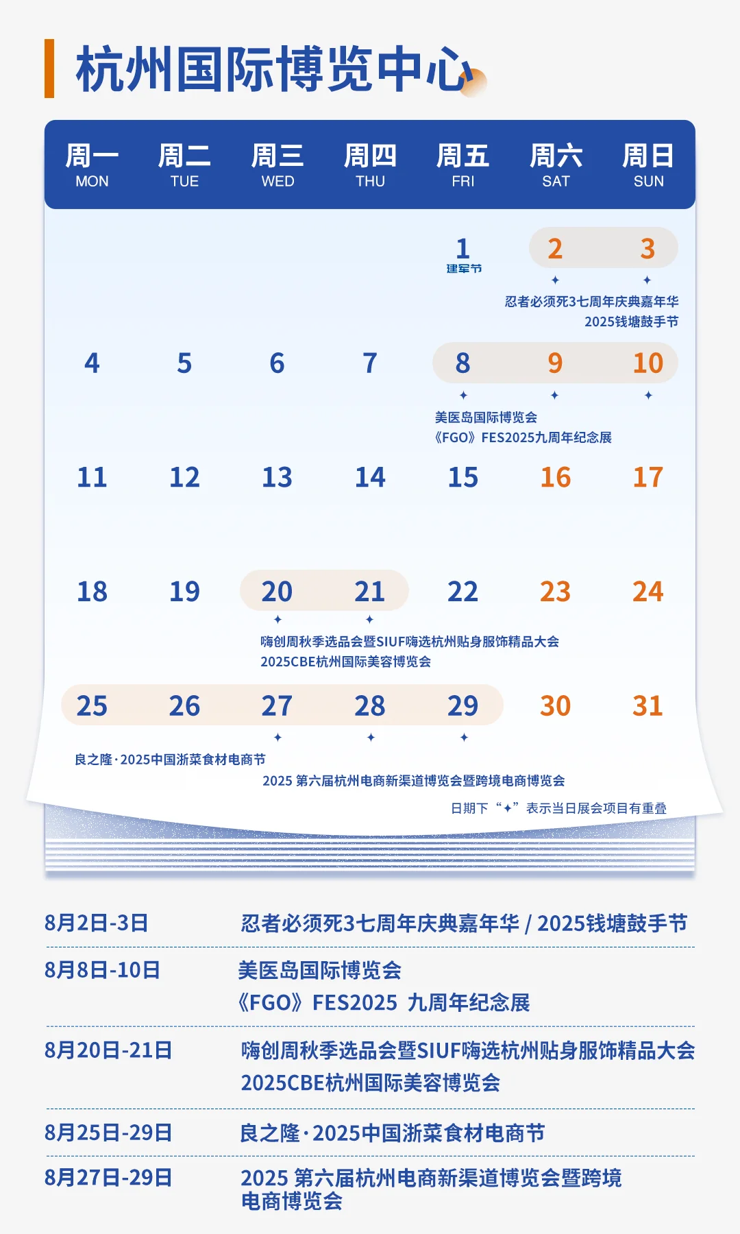 8月必冲展会！速来集合