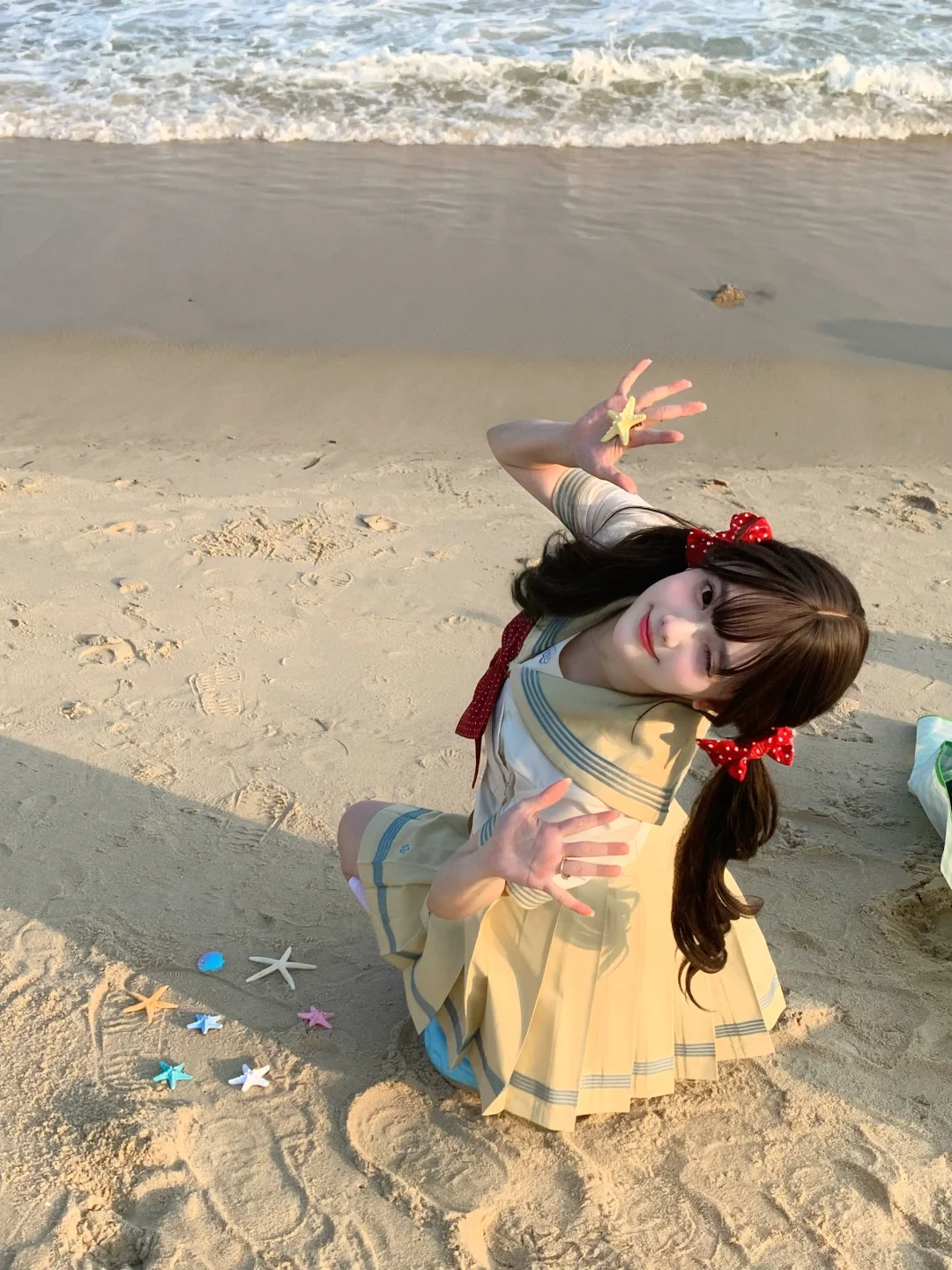 存一些去海边的拍照姿势≽^ ⦁ ⩊ ⦁ ^≼?️
