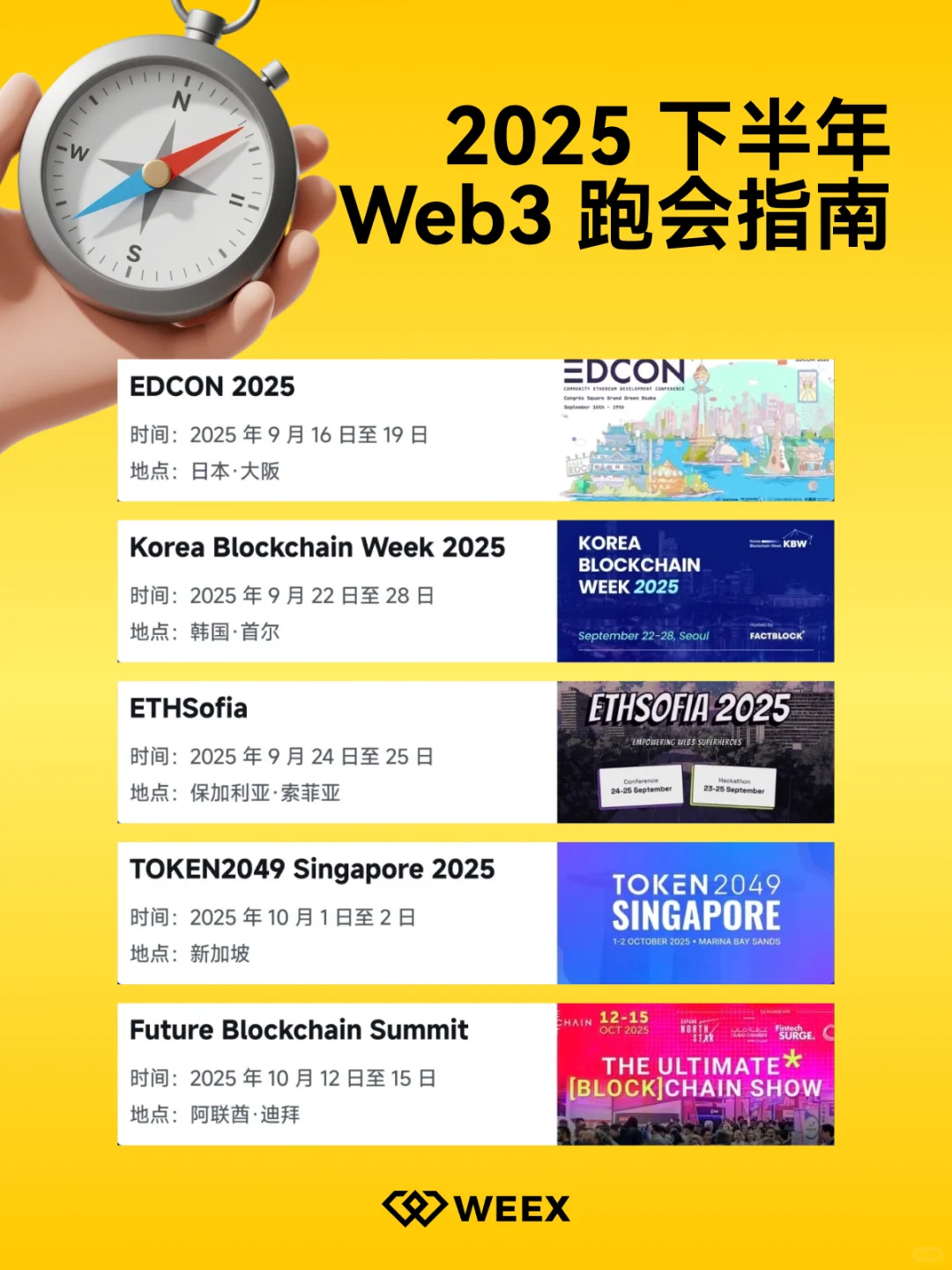 2025下半年web3展会汇总?