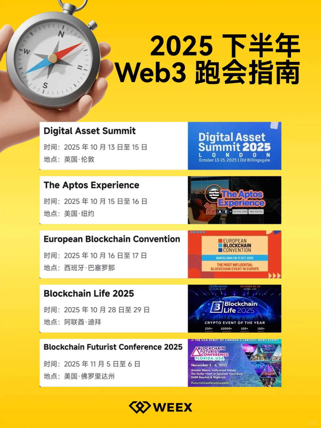 2025下半年web3展会汇总?