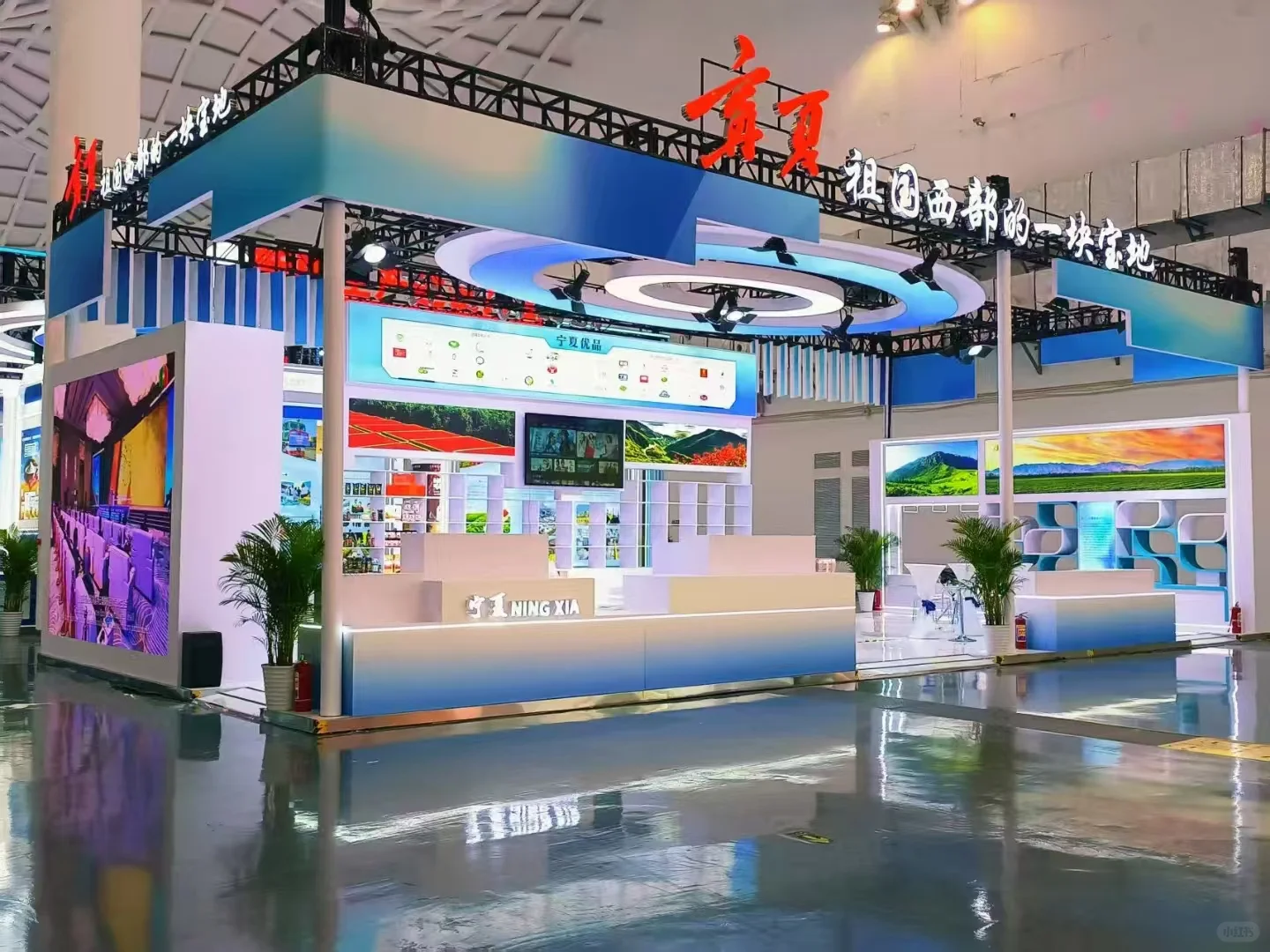 普洱展览展台木结构 防潮适配茶叶展