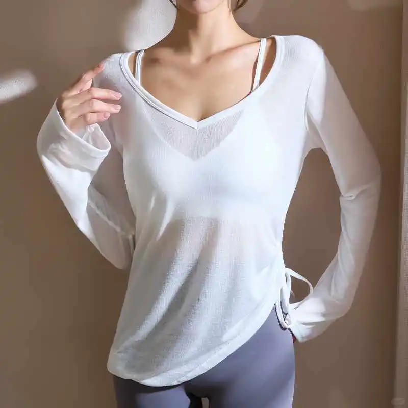 柚柚meat长袖遮臀瑜伽服罩衫✨运动也要美美哒