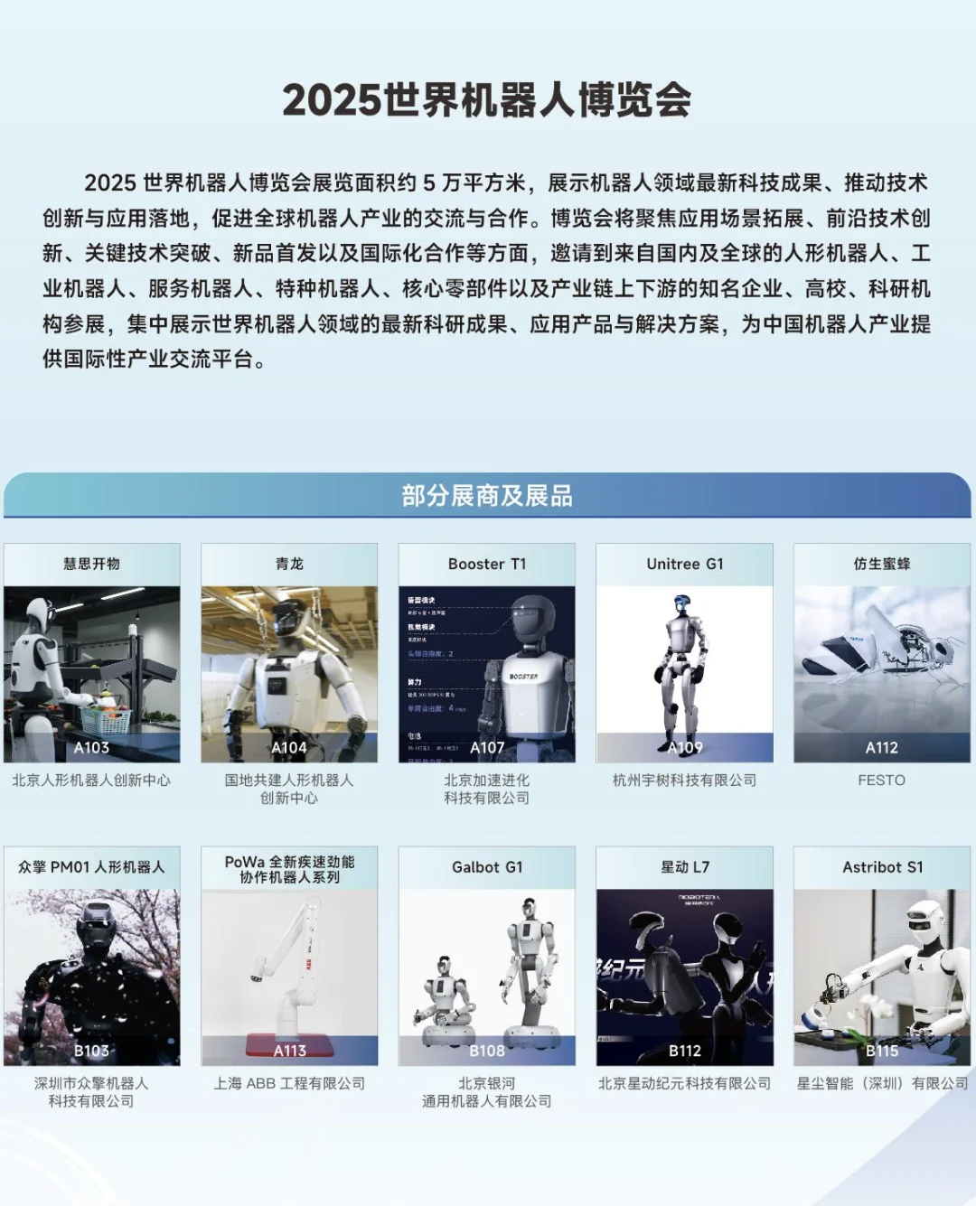 观众指南|2025世界机器人博览会路线图展品