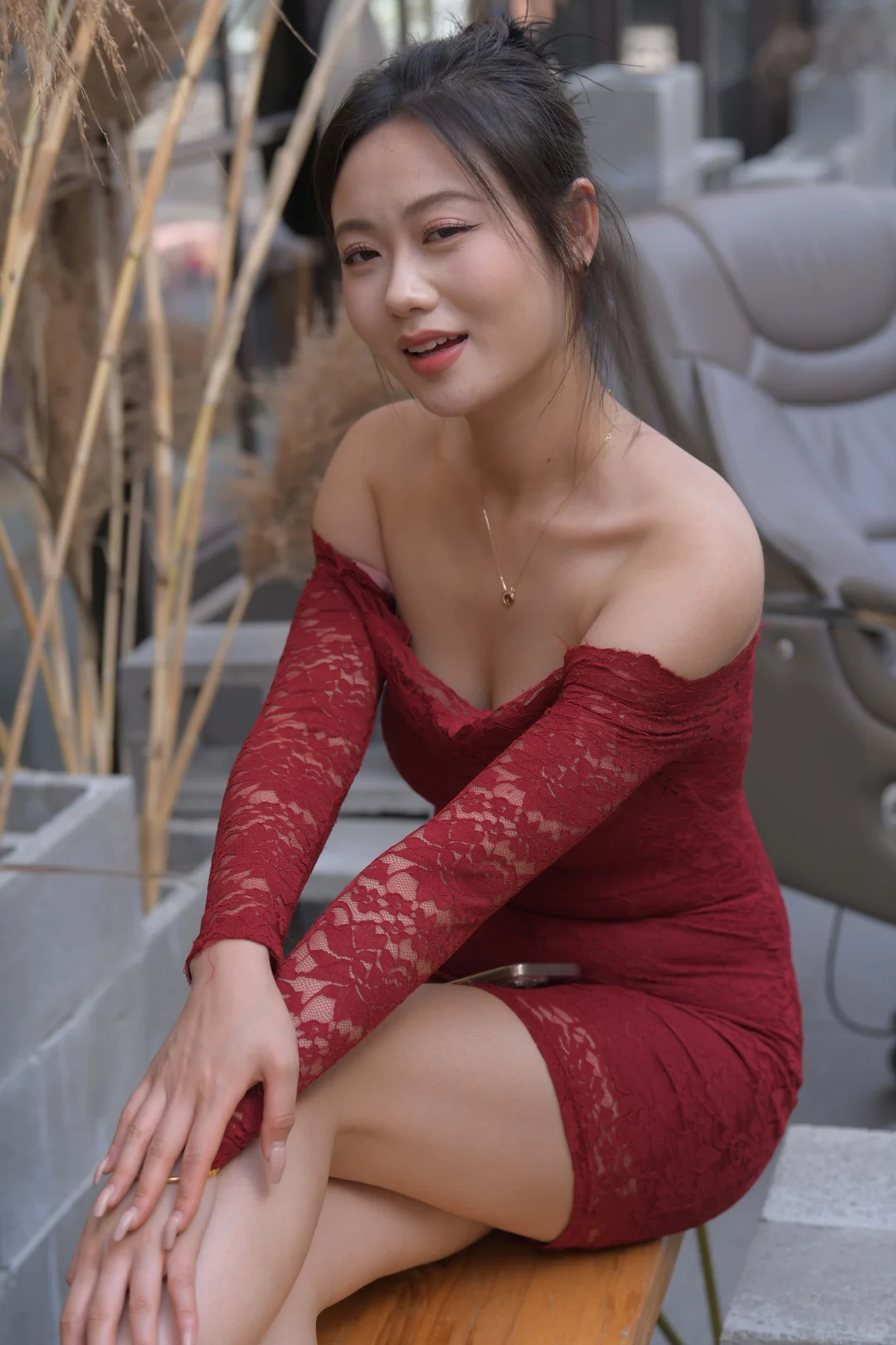 酒红色其实挺显白的?