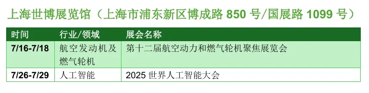 ?上海7月展会最新排期一览