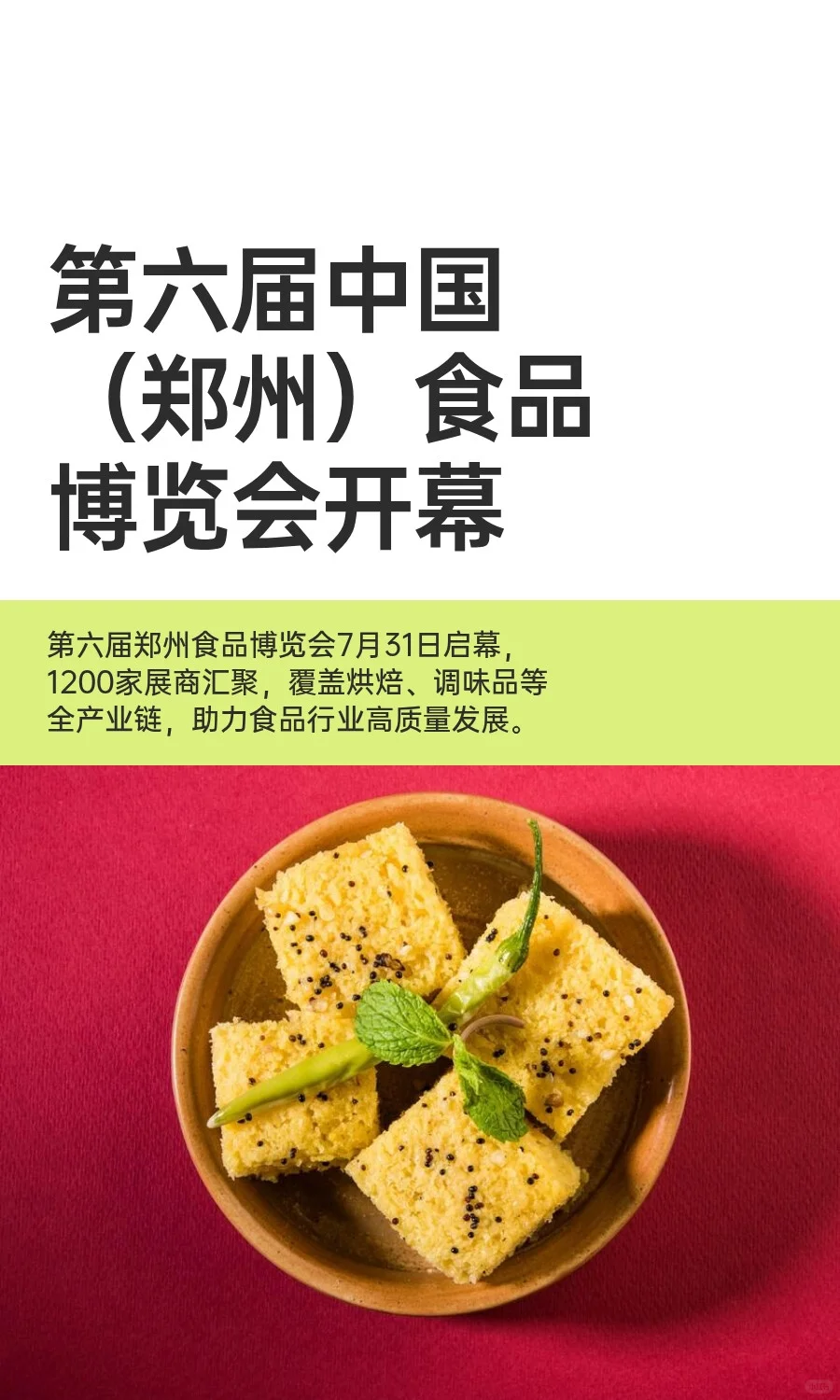 第六届中国（郑州）食品博览会开幕