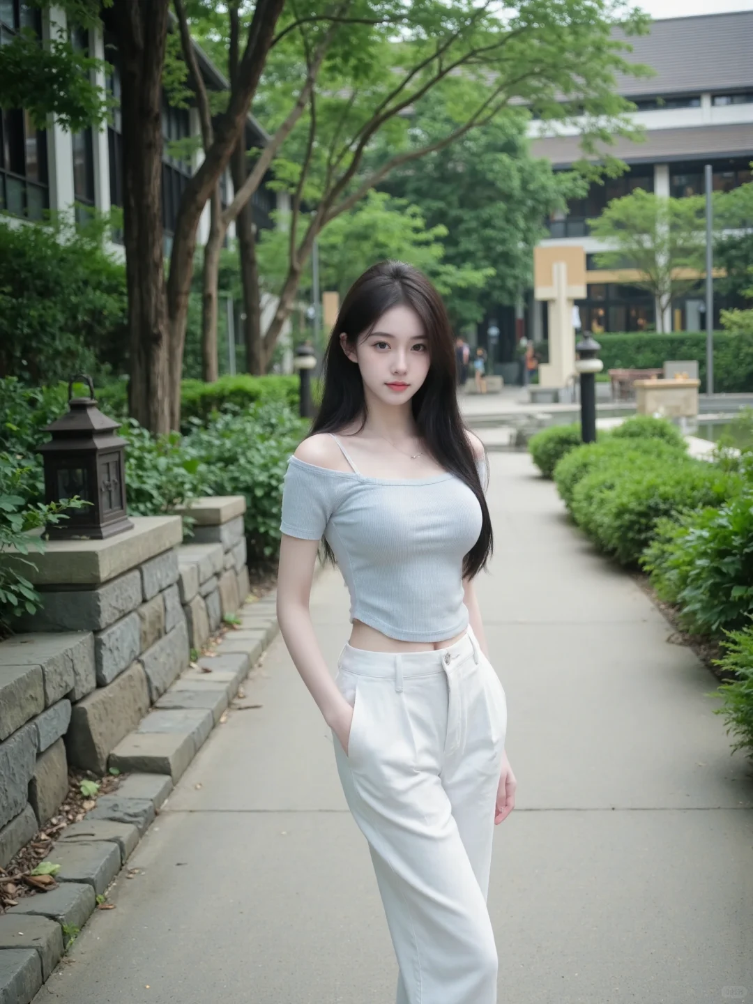 美女说话只说一半，不知道为