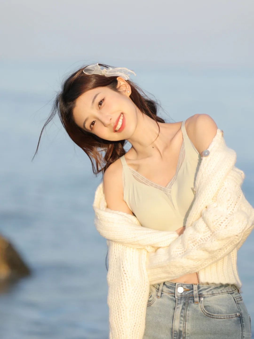 来海边实现穿衣自由