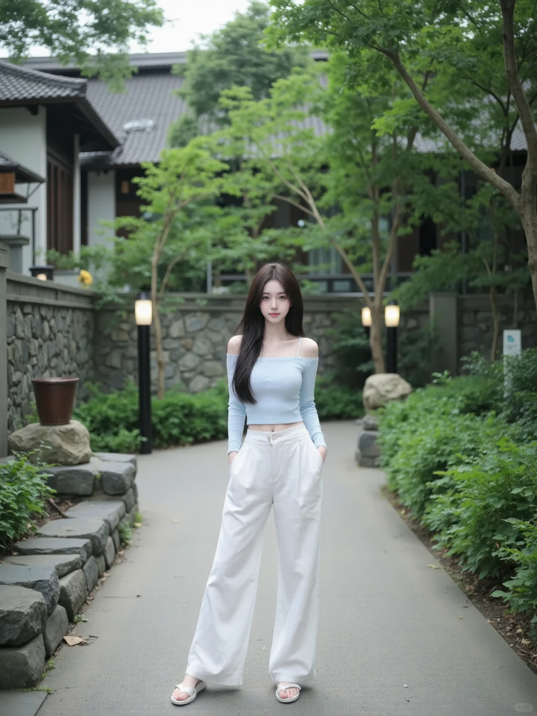 美女说话只说一半，不知道为