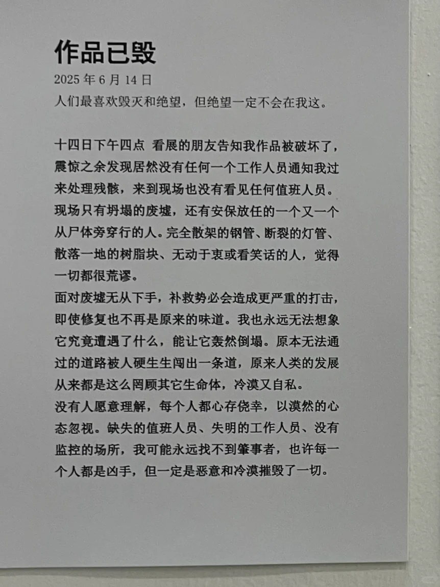 好惋惜 在国美看到的 作品已毁*