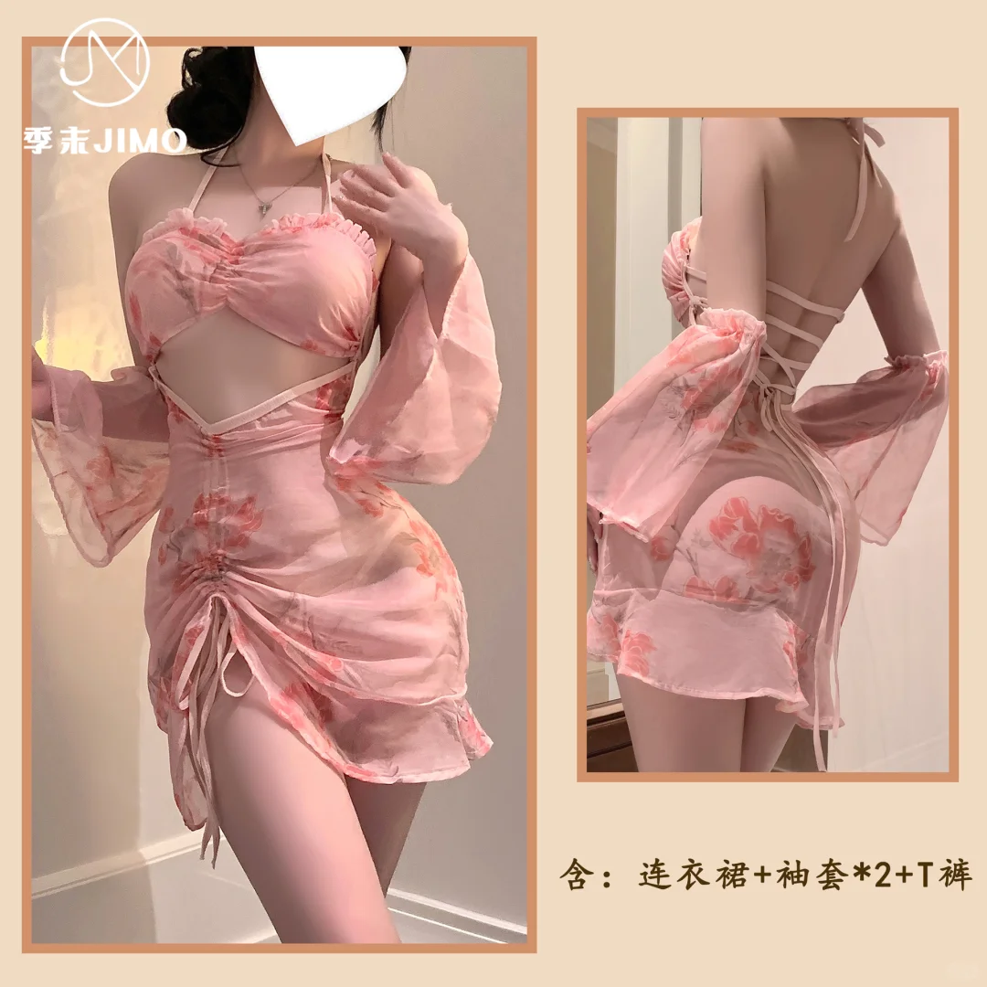 甜美印花睡裙