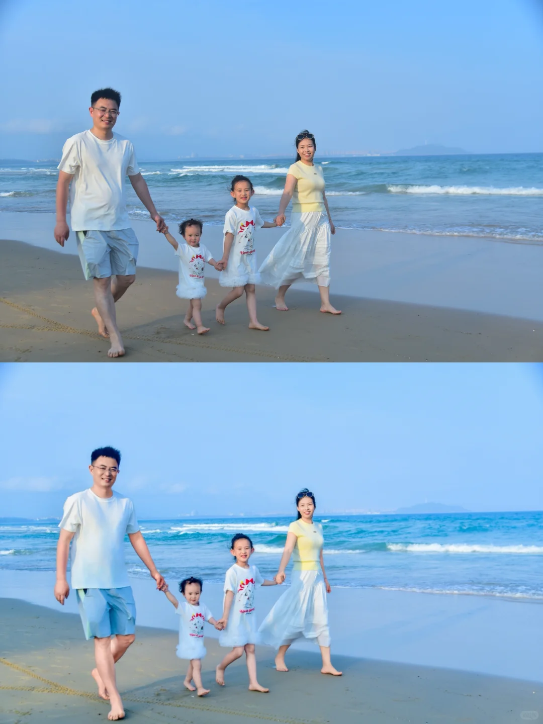 美到犯规的海边?️亲子照?氛围感拉满