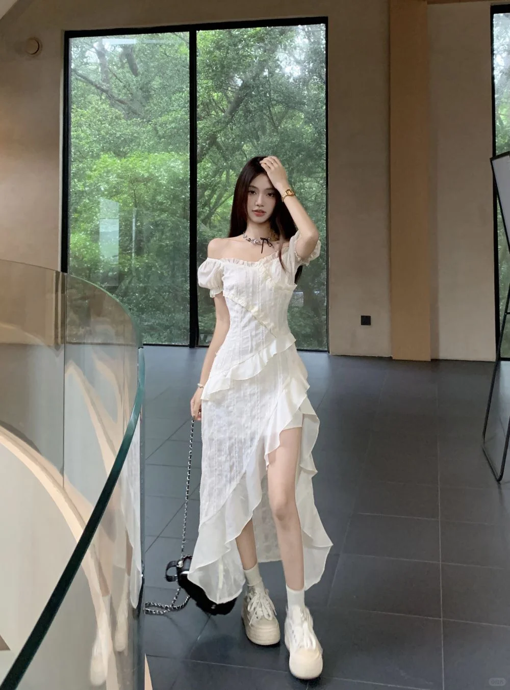 不规则剪裁+泡泡袖=行走的仙女!?