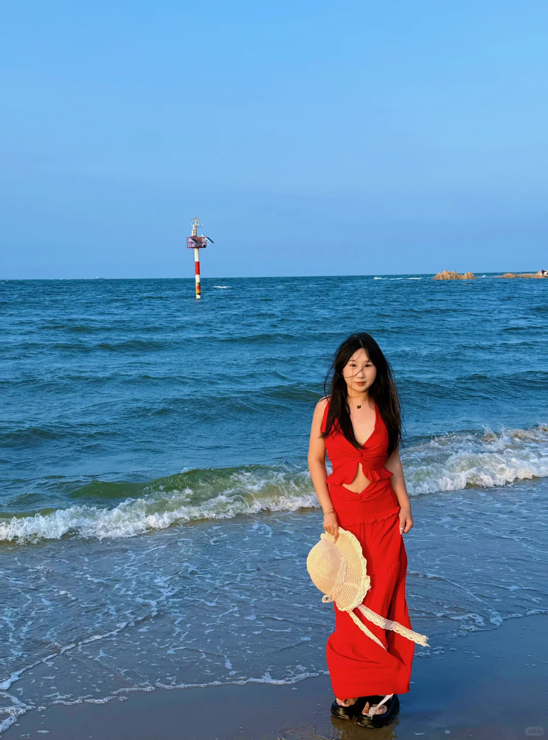 微胖女生海边穿搭