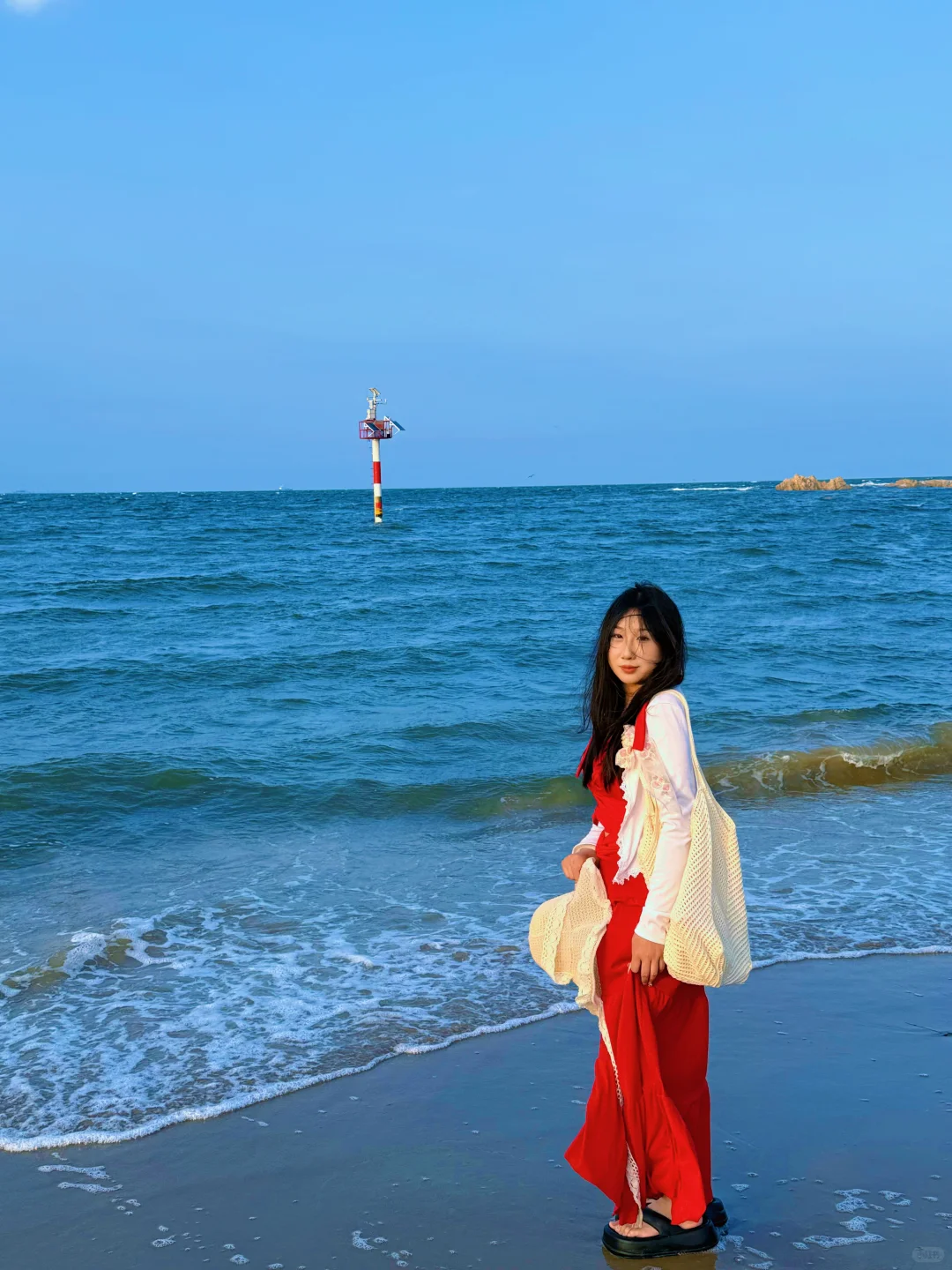 微胖女生海边穿搭