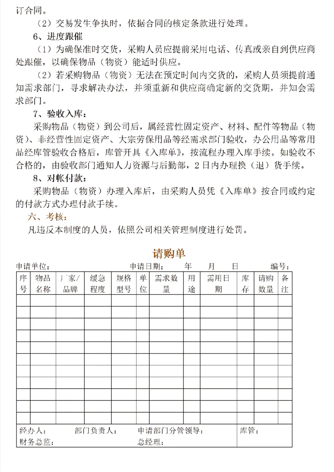 采购管理制度