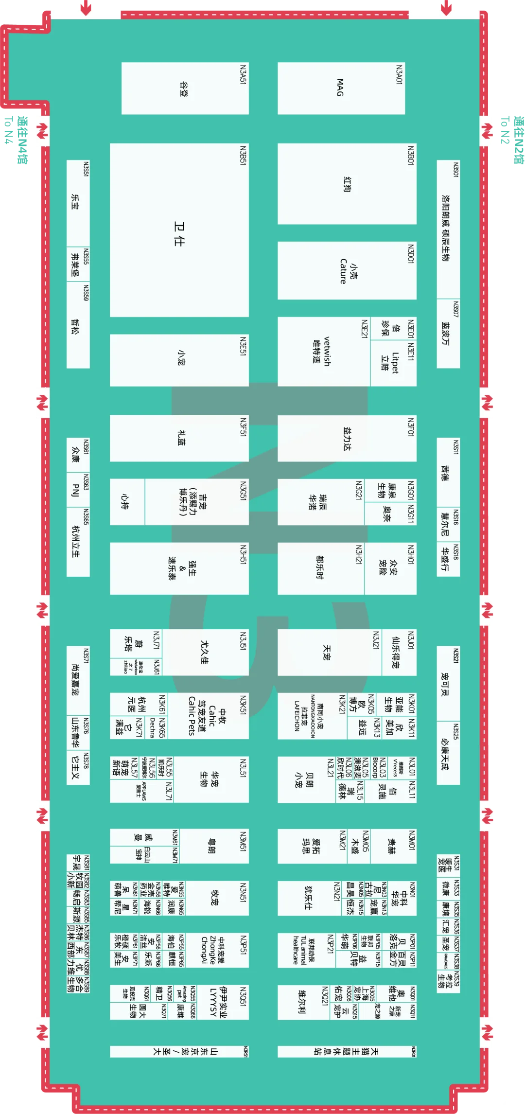 2025亚宠展 高清展位图来啦！
