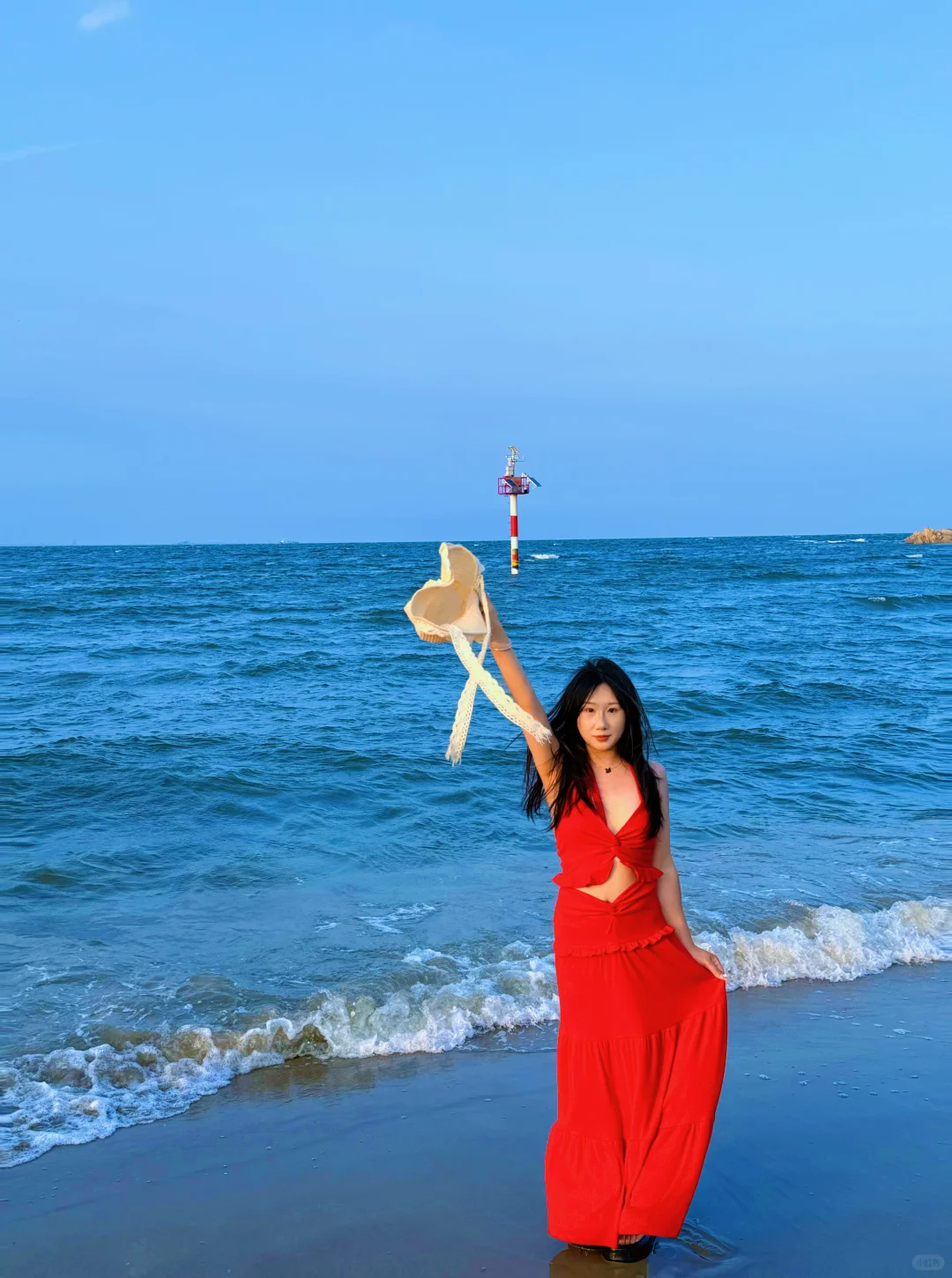 微胖女生海边穿搭