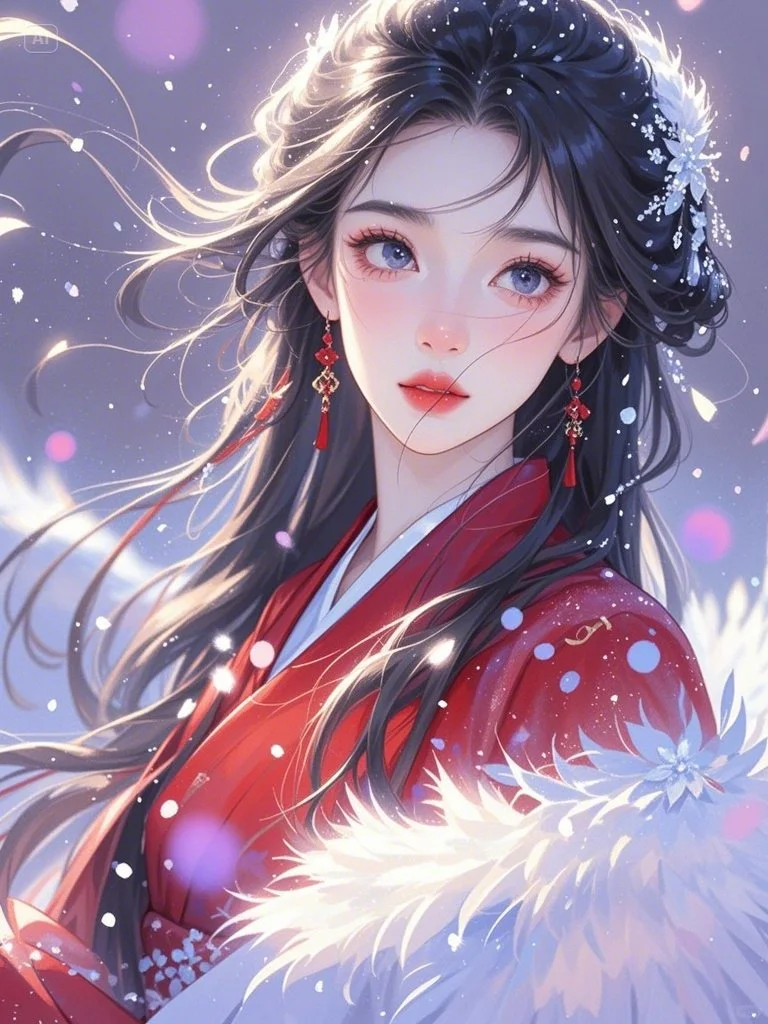 一抹红衣动人心，回眸一笑百媚生??