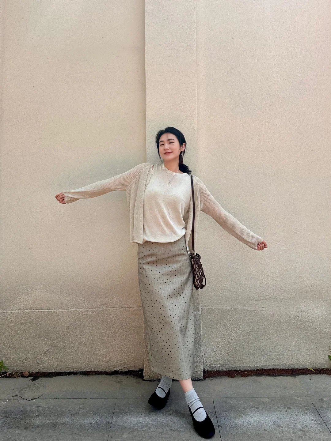 174 132｜春日淡人感杏色穿搭