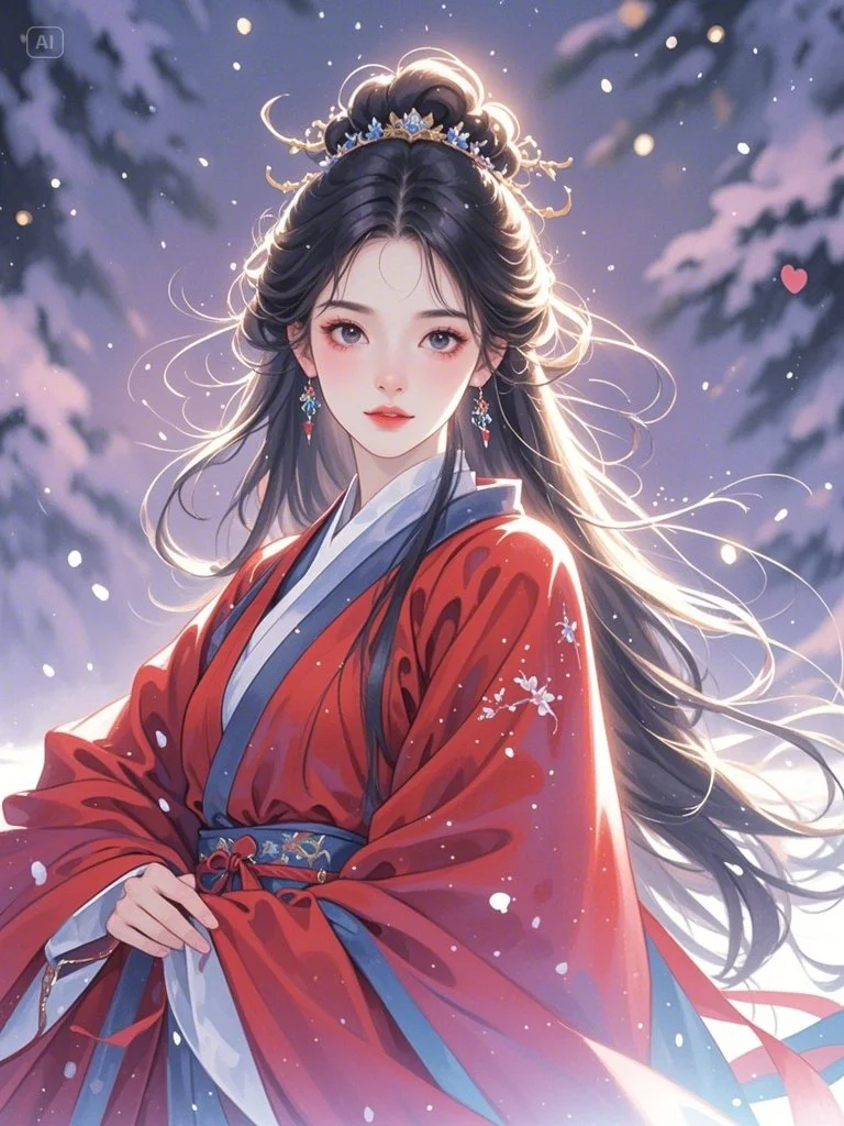 一抹红衣动人心，回眸一笑百媚生??